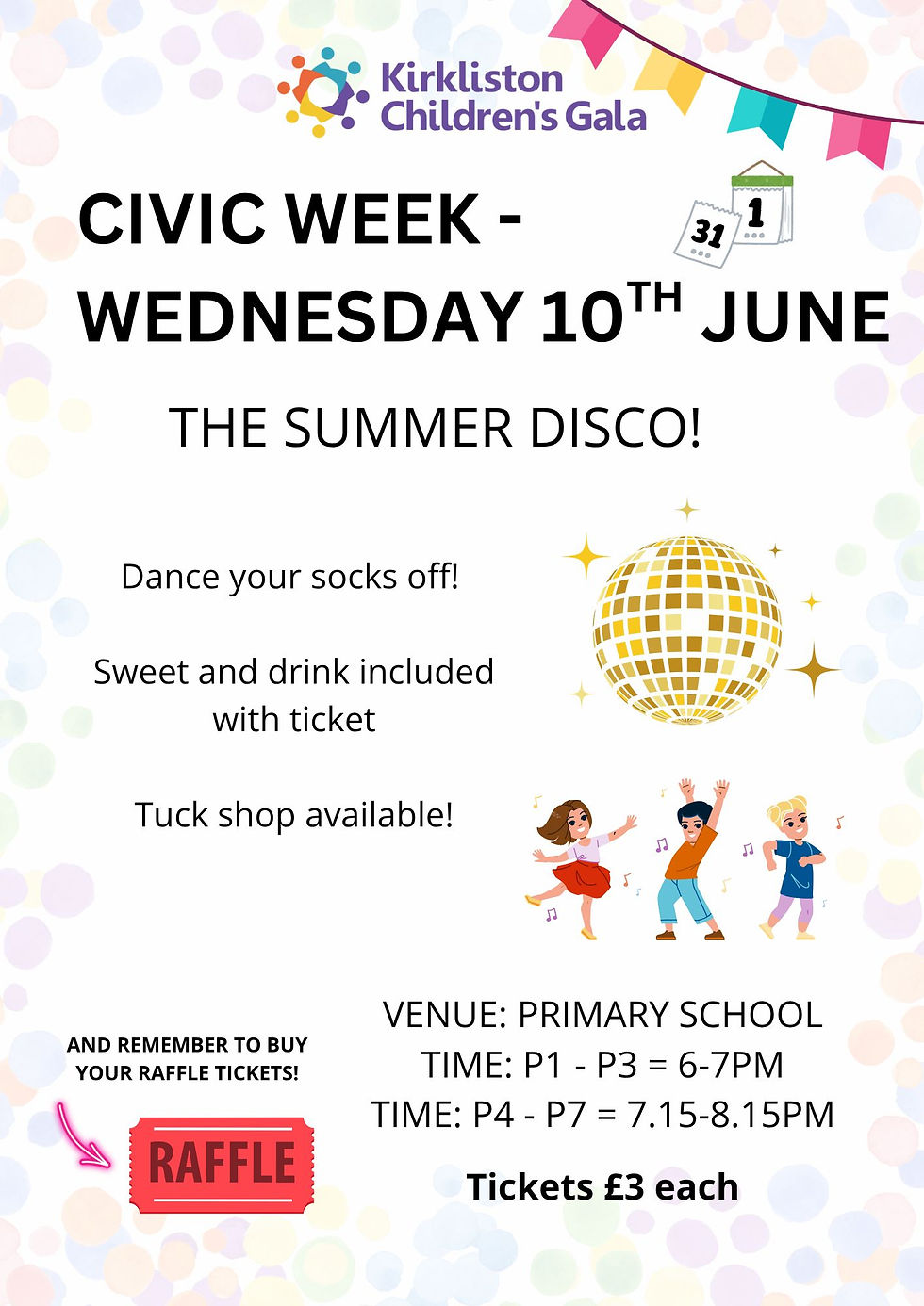 P1-P3 Civic Week Summer Disco