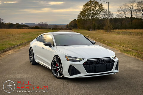 White Audi RS7 with SunTek ceramic window tint near Huntsville, AL