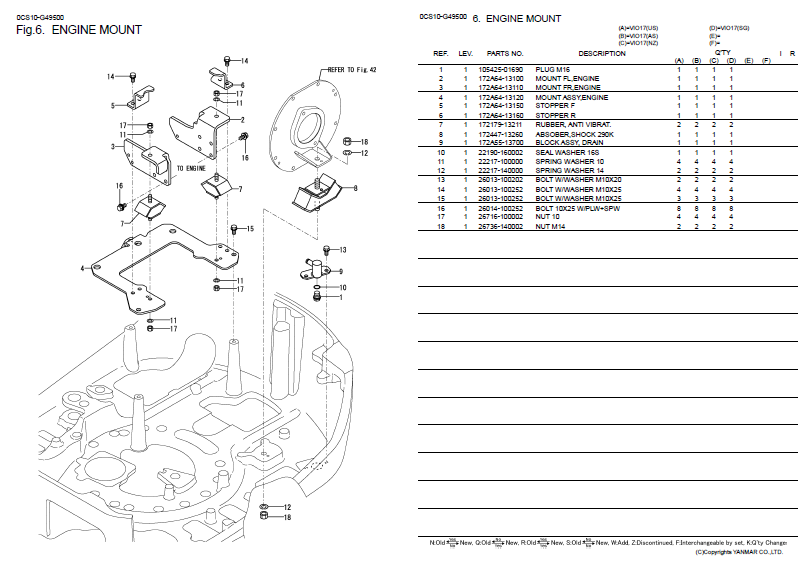 Miniature : Vue éclatée YANMAR VIO17