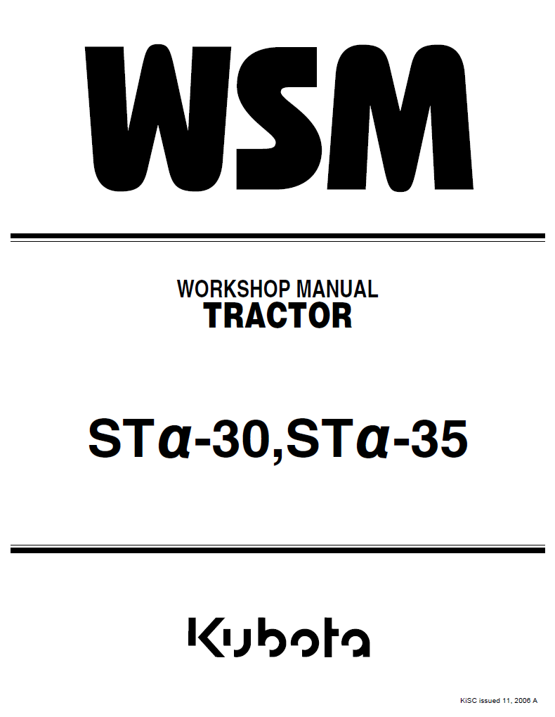 Miniature : Manuel atelier tracteur KUBOTA STA-30, STA-35