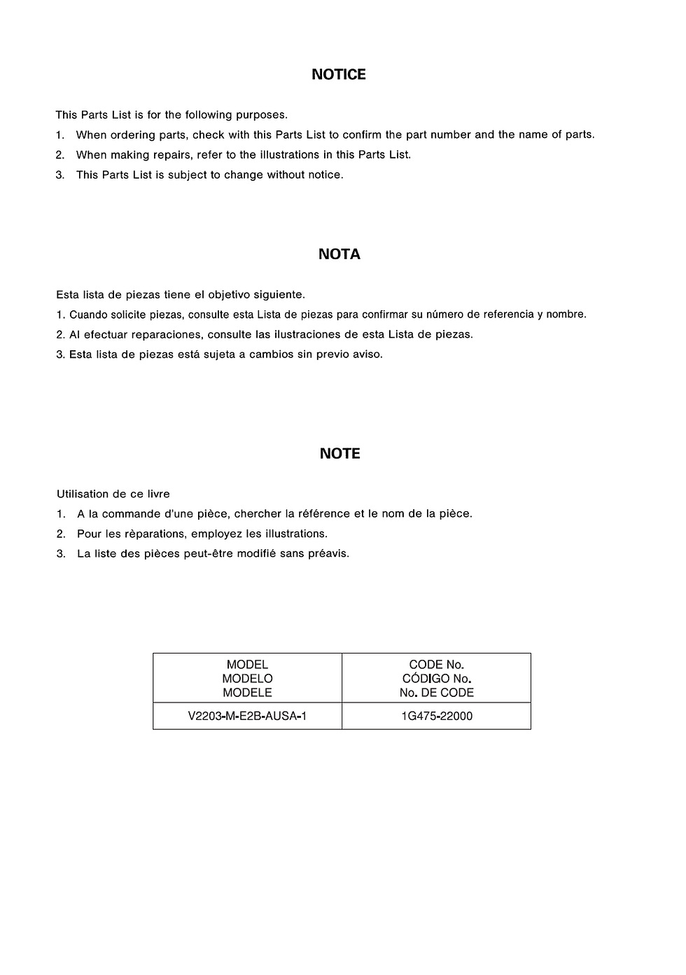 Miniature : Vue éclatée Moteur KUBOTA V2203-M