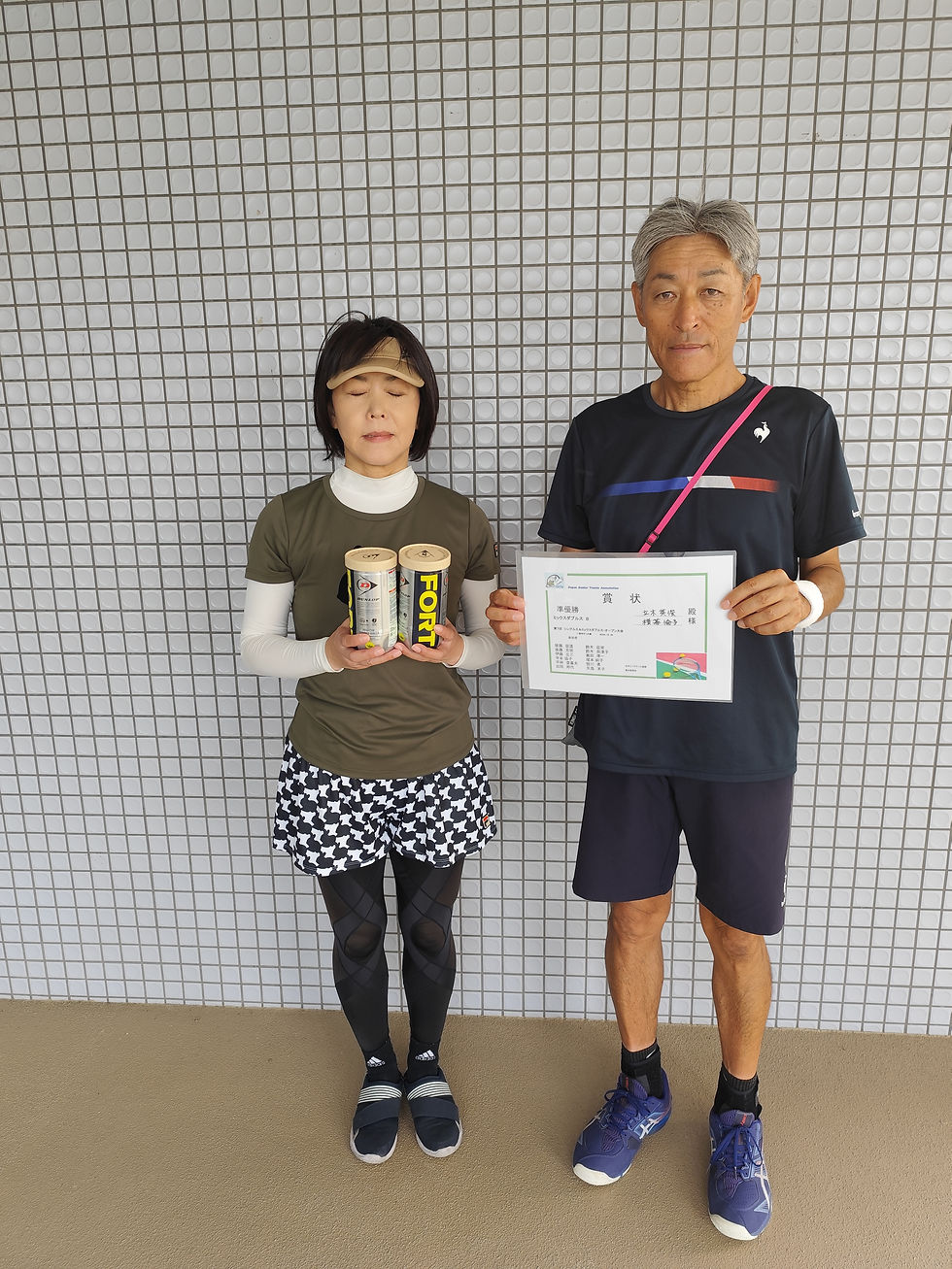 ミックスダブルスA準優勝