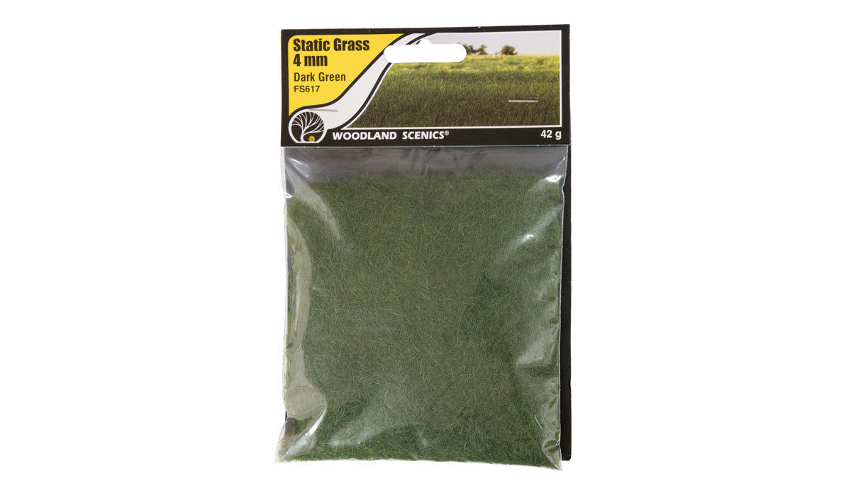 Woodland Scenics FS617 4mm Static Grass Dark Green