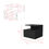 Thumbnail: Nightstand Floating Flopini with 1-Drawer and Shelves -Black