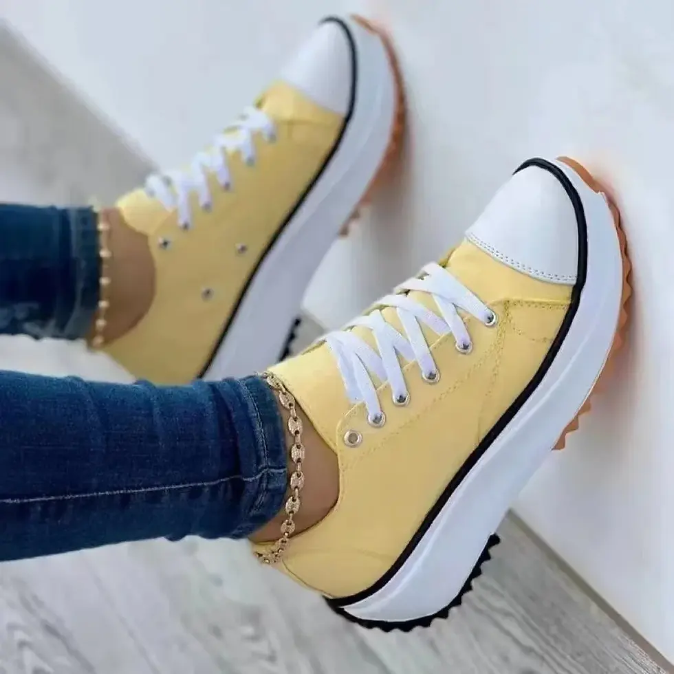 Thumbnail: Women's New Casual Single Shoes for Women 2024 Autumn Summer Round Head Canvas S