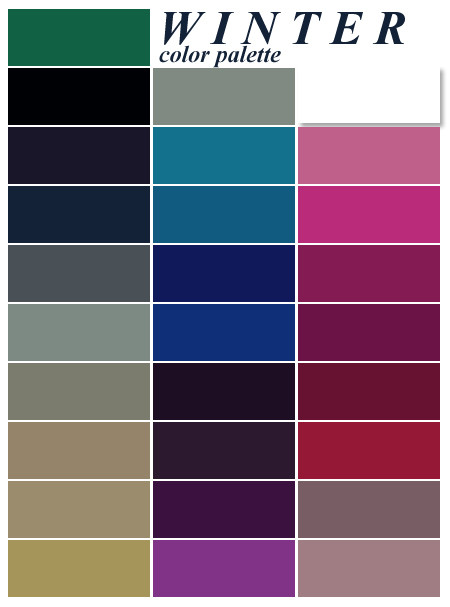 Color analysis, Four seasons color analysis, Winter type women, Winter color for women, Color coordinate for Winter women, Color coordination for Winter women, Outfit ideas for Winter women, The best outfit ideas for Winter women, Outfit tips for Winter women, Best colors for Winter women, Best nail colors for Winter women, Best hair colors for Winter women, Winter color palette