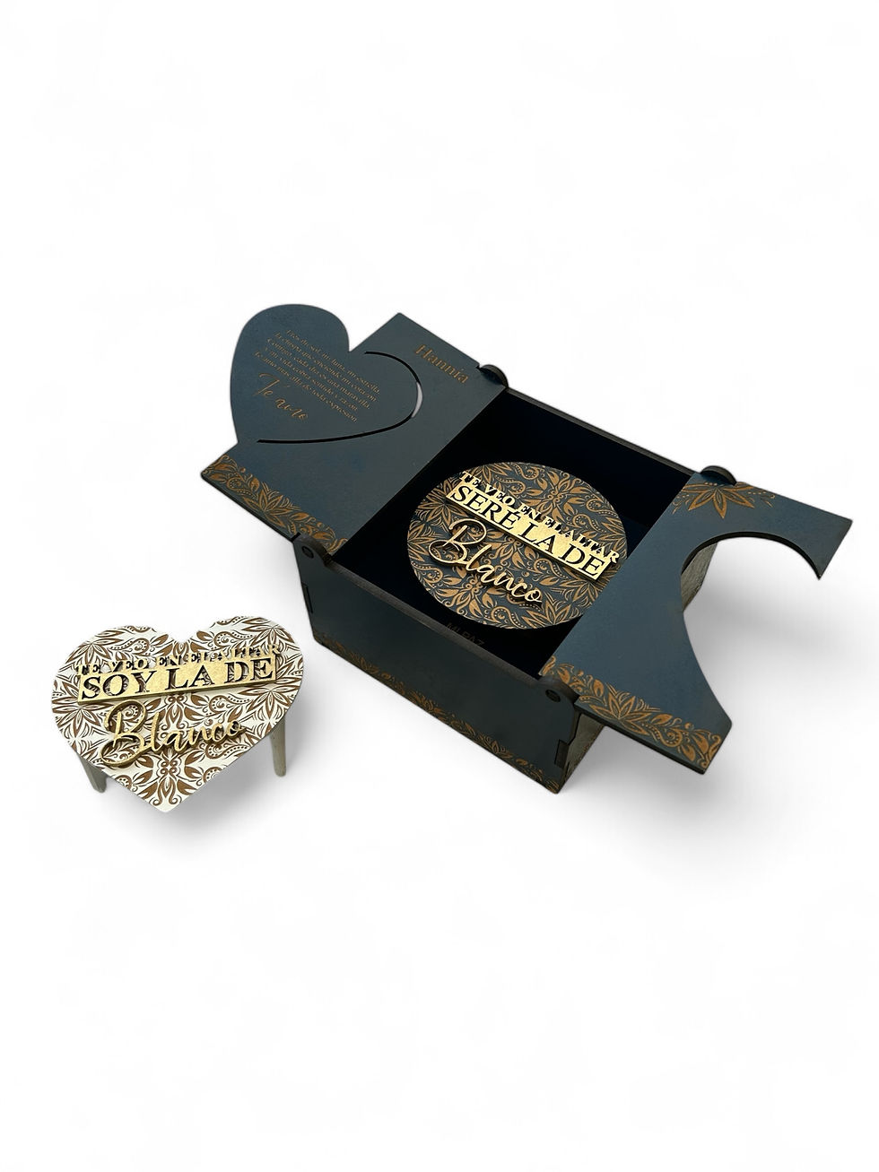 Miniatura: Caja de Reloj para Compromiso Corazón Barroco