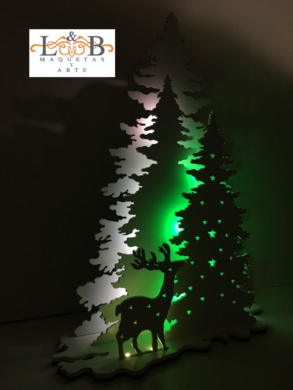 Miniatura: Lámpara Árboles Nevados, Grande