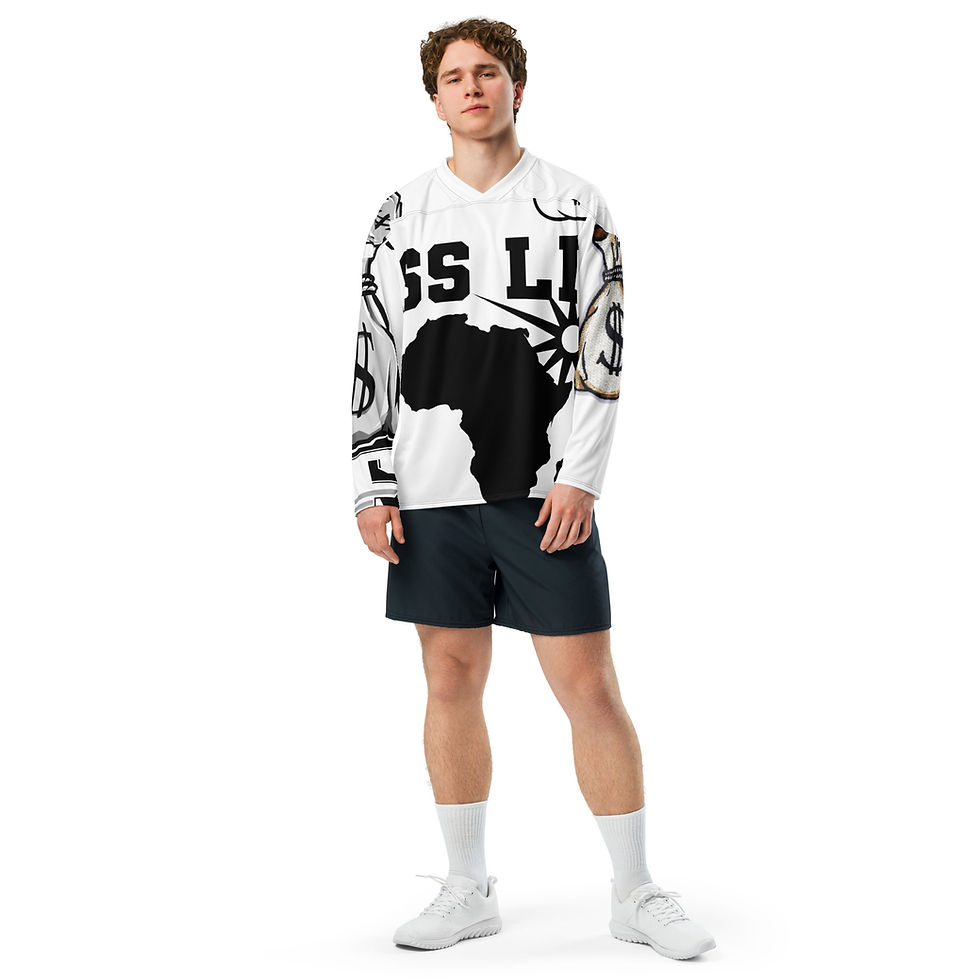 Thumbnail: Boss Life Recycled African Money & glory hockey fan jersey