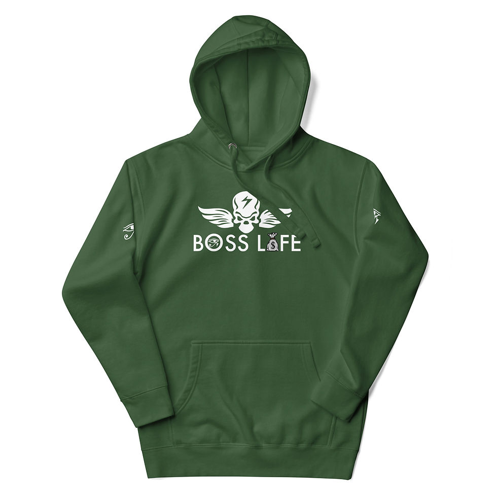 Thumbnail: Boss Life Skull Life ,Eye of Ra sleeve Unisex Hoodie
