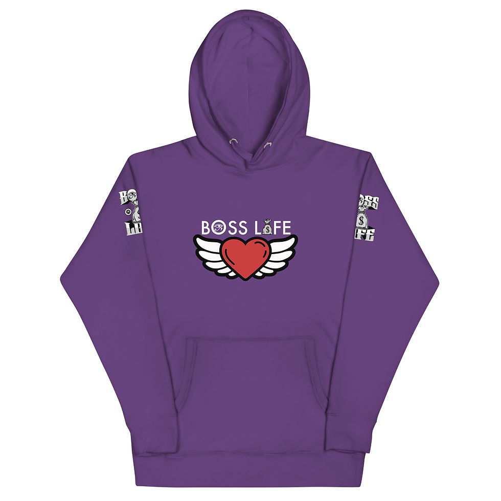 Thumbnail: Boss Life Fly Heart Unisex Hoodie