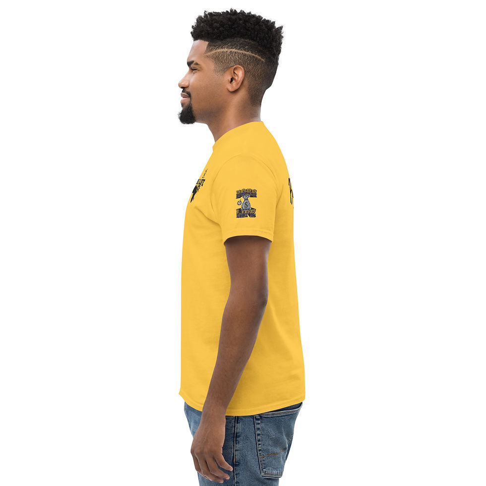 Thumbnail: Boss Life is african money back signature embroisery sleeve Unisex classic tee
