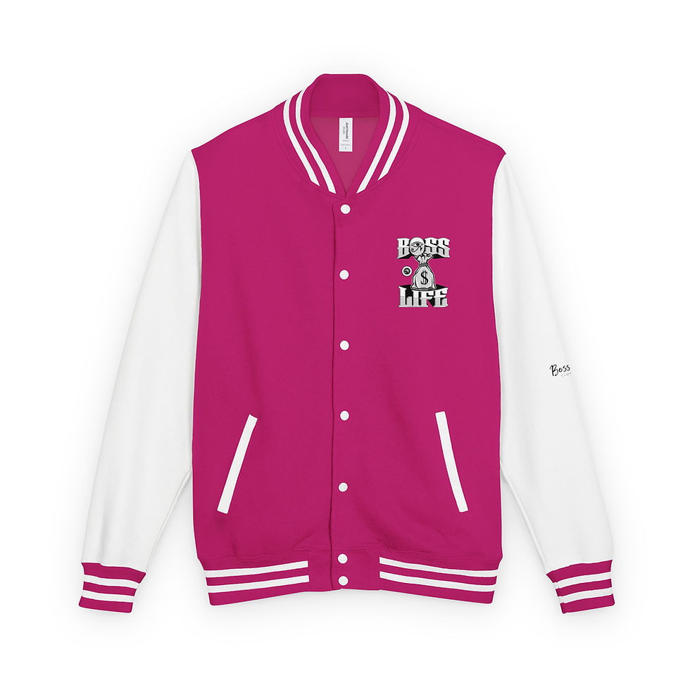 Thumbnail: Boss Life moneybag Heavyweight letterman jacket
