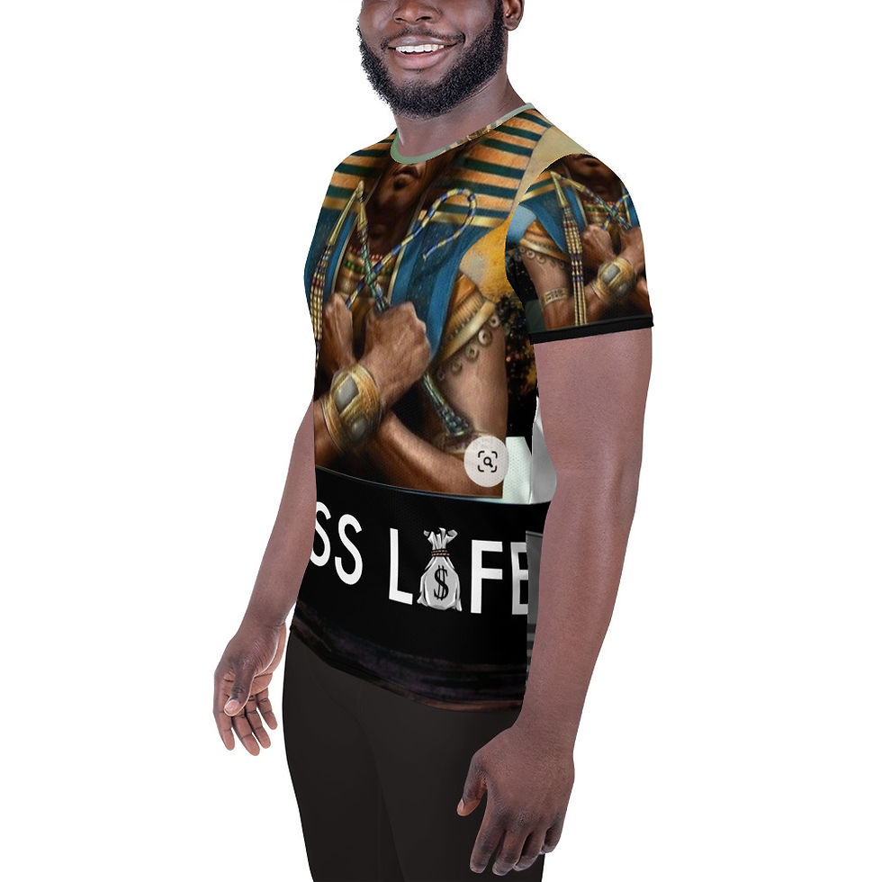 Thumbnail: Boss Life Egyptian pharaoh All-Over Print Men's Athletic T-shirt