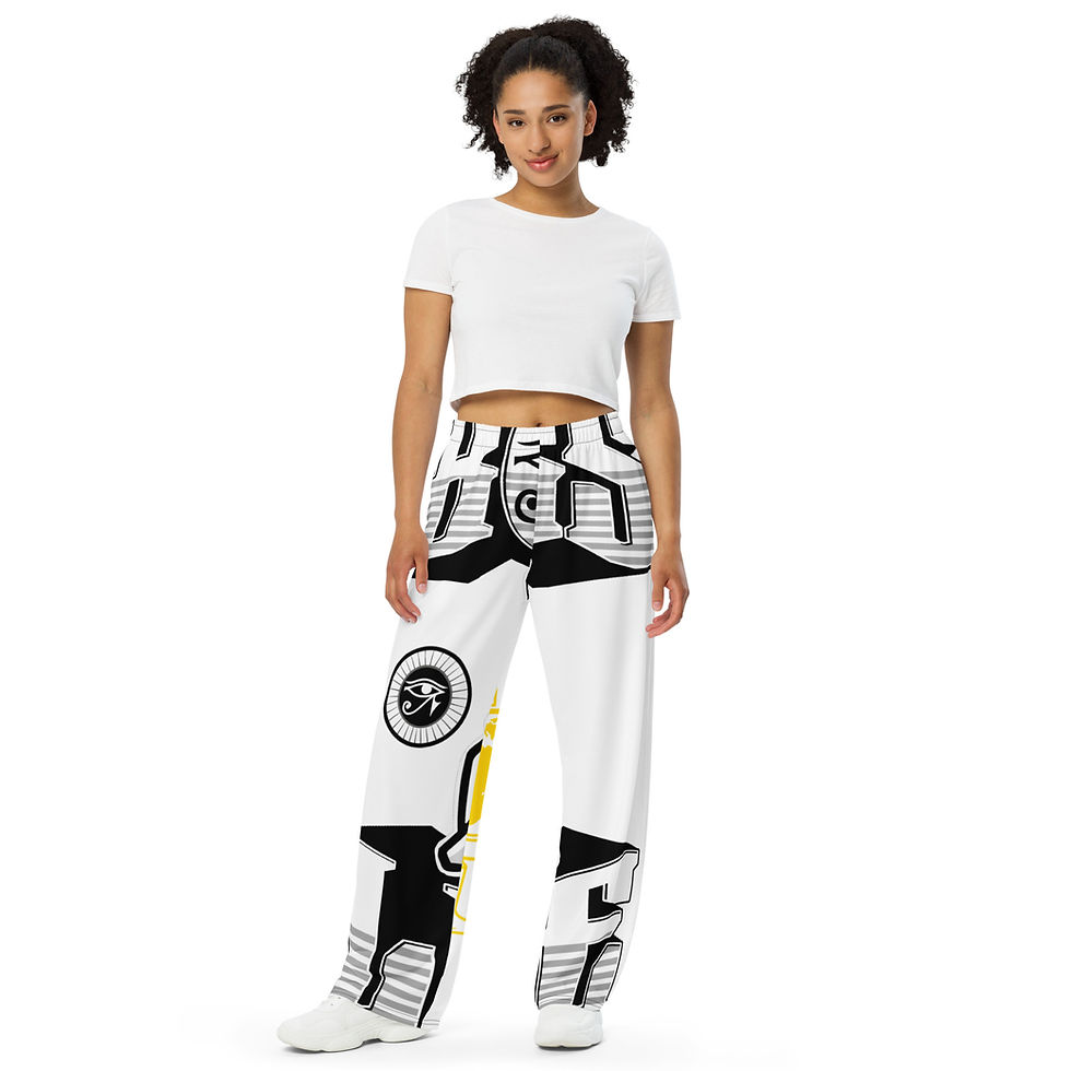 Thumbnail: Boss Life logo african Wealth All-over print unisex wide-leg pants