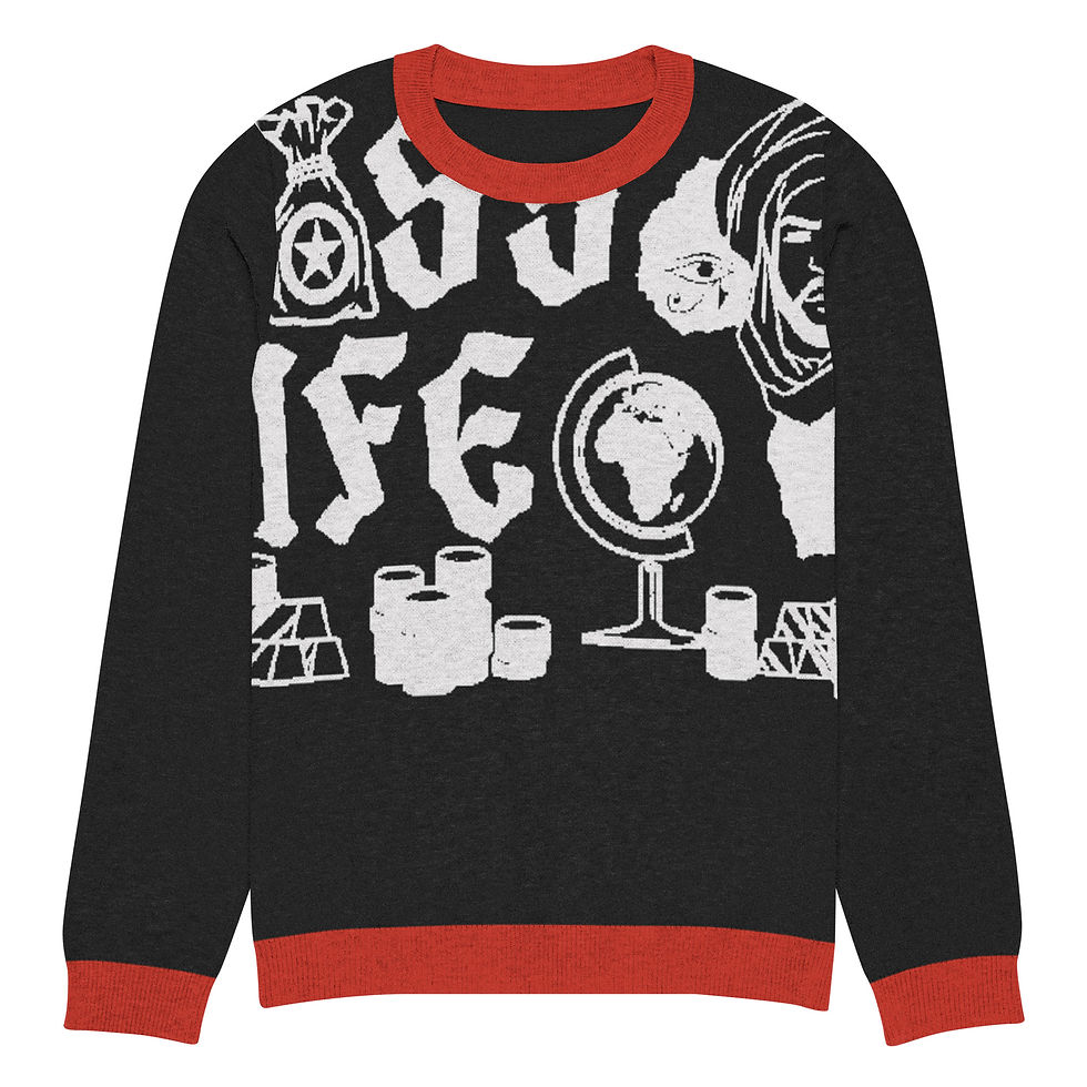 Thumbnail: Boss Life Knitted African wealth crew neck sweater