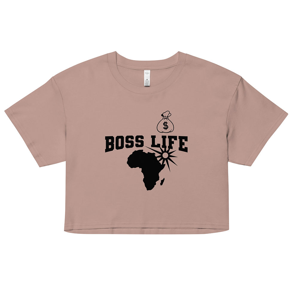 Thumbnail: Boss Iife African Money Bag Women’s crop top