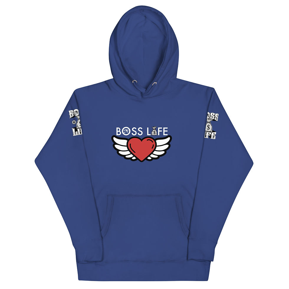 Thumbnail: Boss Life Fly Heart Unisex Hoodie