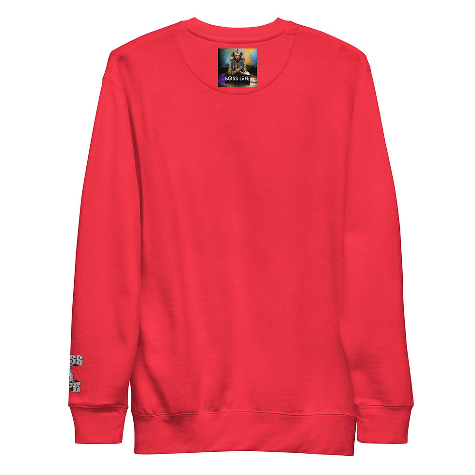 Thumbnail: Boss Life Embroidery African Money Unisex Premium Sweatshirt