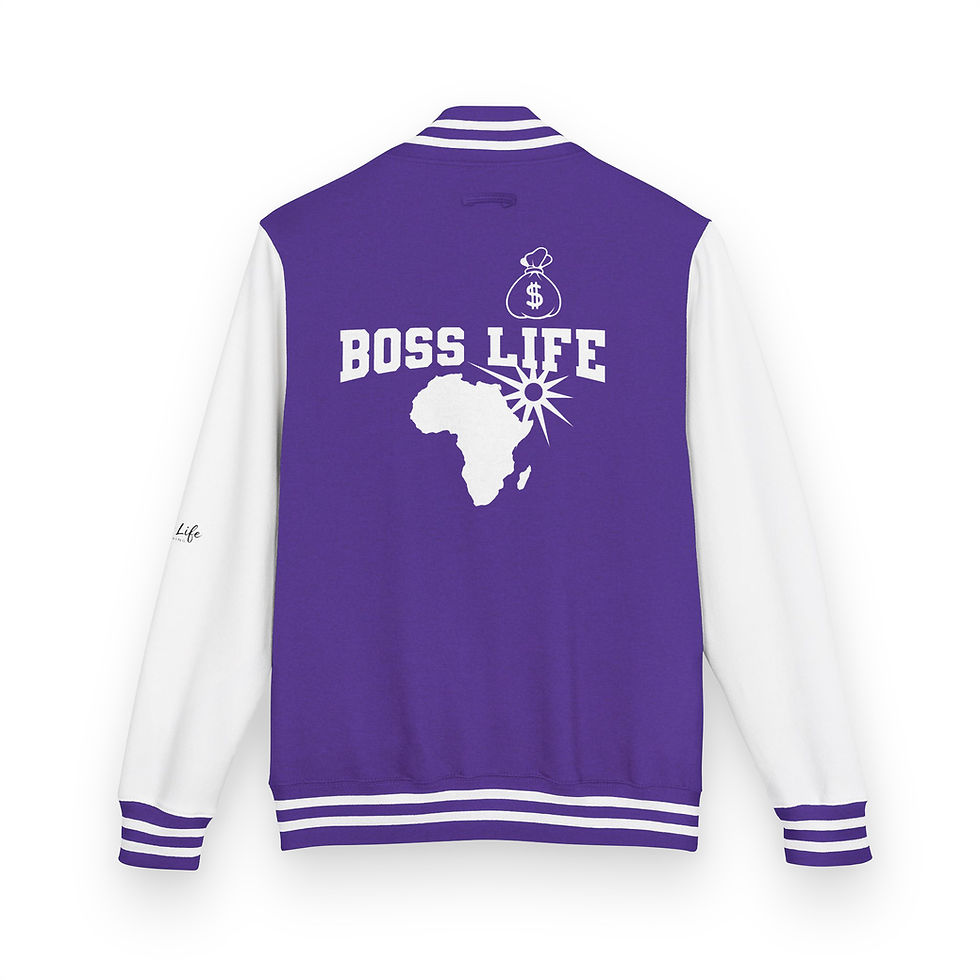 Thumbnail: Boss Life moneybag Heavyweight letterman jacket