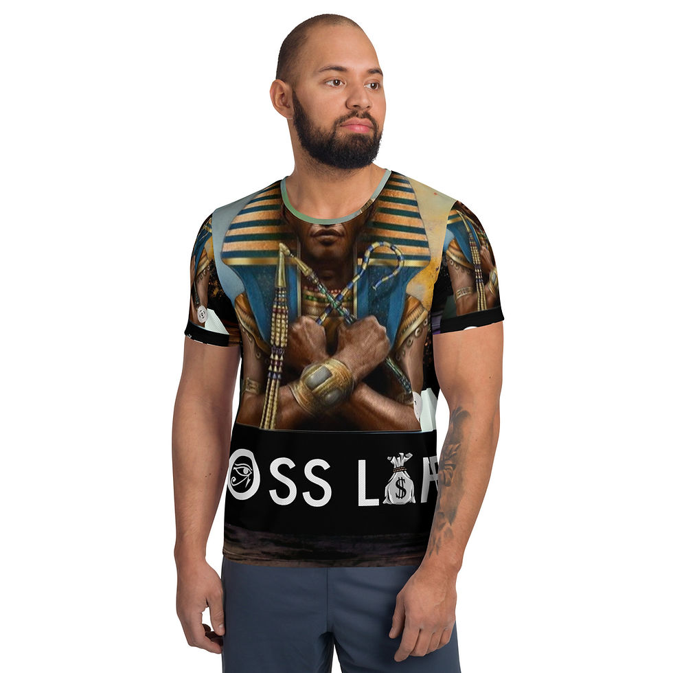 Thumbnail: Boss Life Egyptian pharaoh All-Over Print Men's Athletic T-shirt