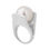 Thumbnail: Fashion Imitation Pearl Rings For Women Polished Stainless Steel Finger Jewelry