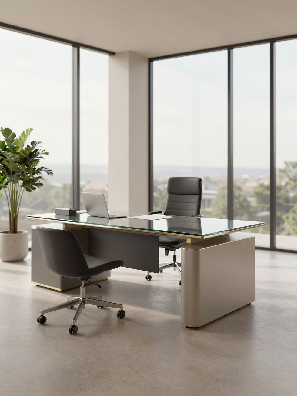 Wealth management professional in a premium setting