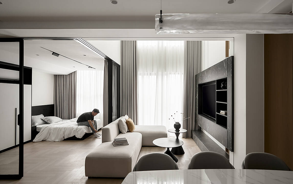 nội thất được thiết kế tối giản, đa năng, màu sắc trung tính.