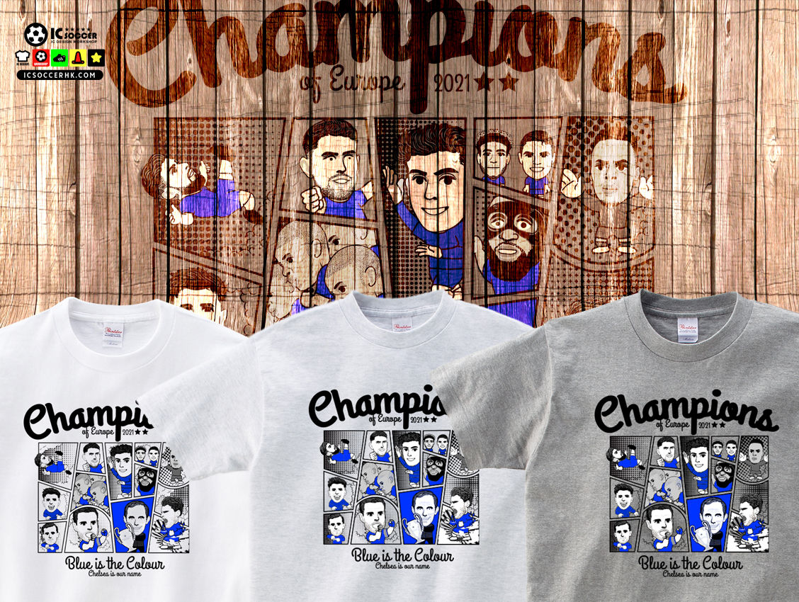 TEE1150-1152 車仔 Champions Tee - 白色 / 白灰色