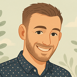 une illustration d'un homme brun souriant