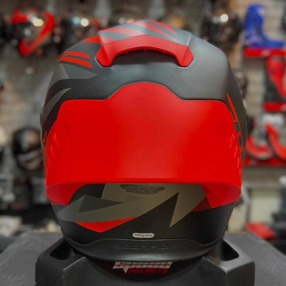 Miniatura: SCORPION EXO-R1 EVO II AIR VALERE MATT BLACK RED