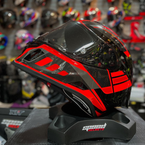 SCORPION EXO-R1 EVO II AIR VITAL BLACK RED | Speed Helmets