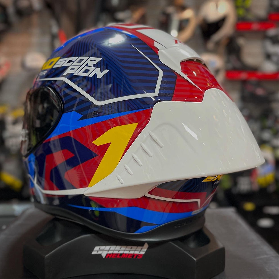 Miniatura: SCORPION EUROPEO EXO-R1 EVO II AIR COUP BLUE YELLOW RED TRICOMPUESTO 22.06