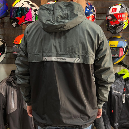 Chaqueta De Motocicleta Con Encaje Lateral De Cuero