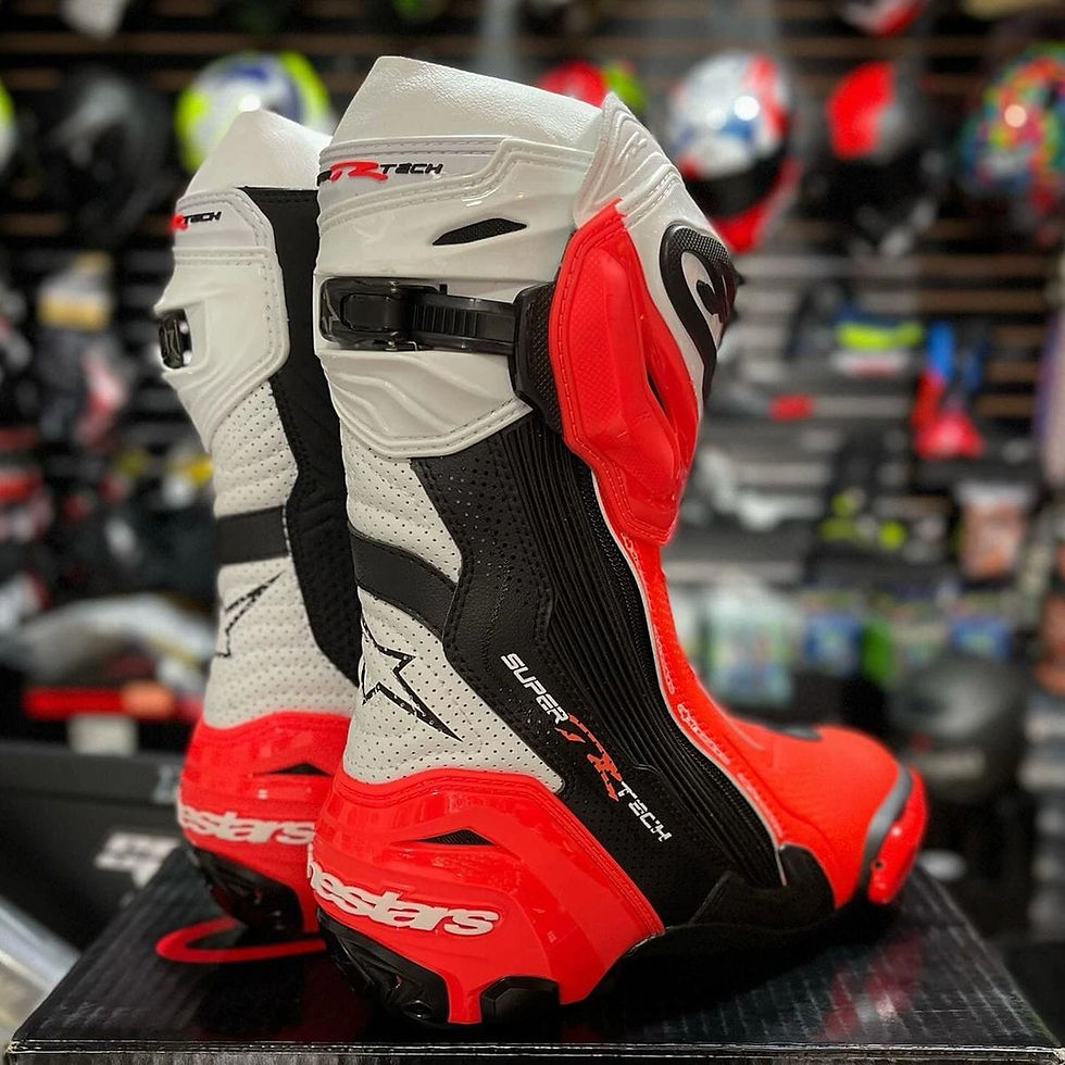 Miniatura: ALPINESTARS SUPERTECH R VENTED Black/White/Red Fluo