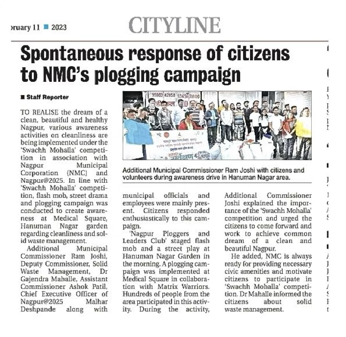 Leaders Club Energizes NMC’s Plogging Drive with Street Acts and Civic Spirit