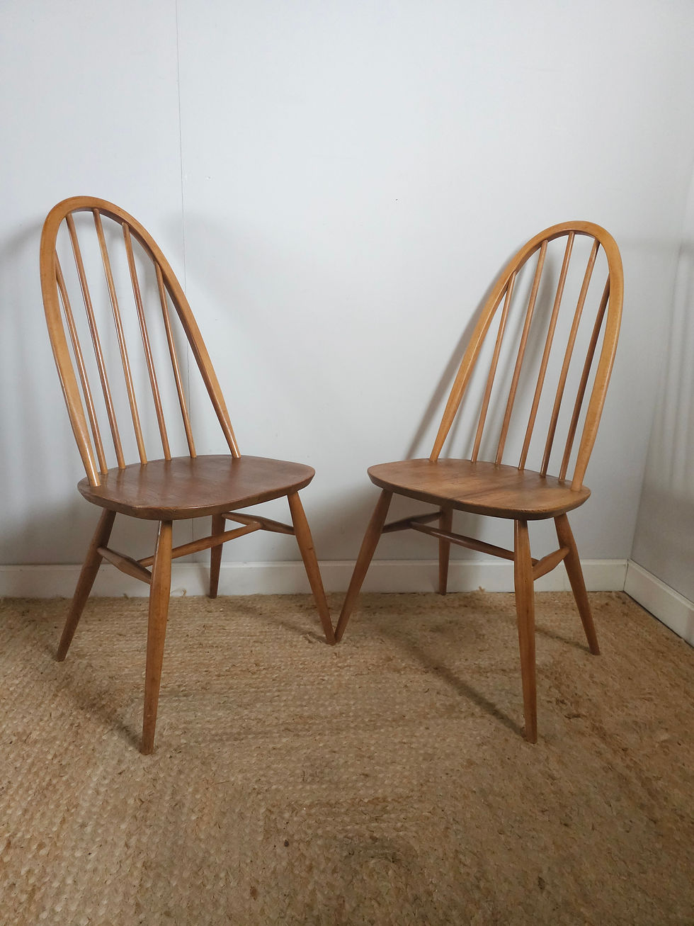 Thumbnail: Ercol Quaker Pair of Hoop Back chairs