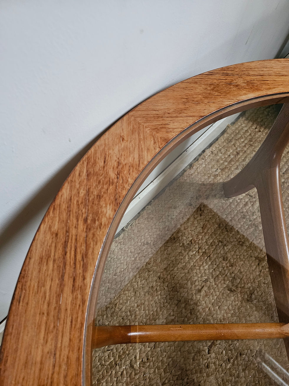 Thumbnail: G plan circular glass coffee table