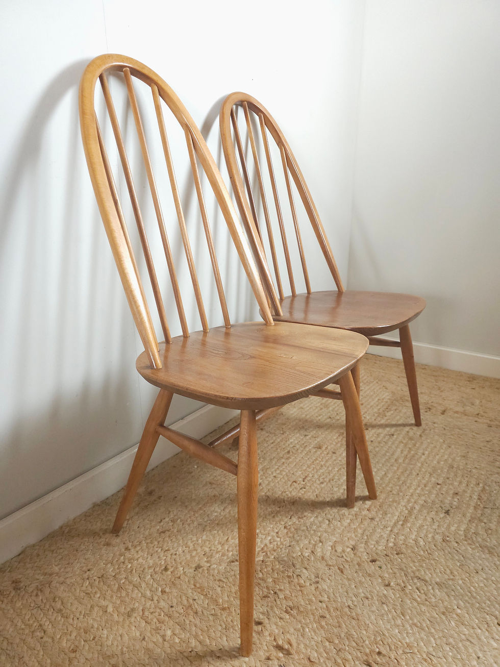 Thumbnail: Ercol Quaker Pair of Hoop Back chairs