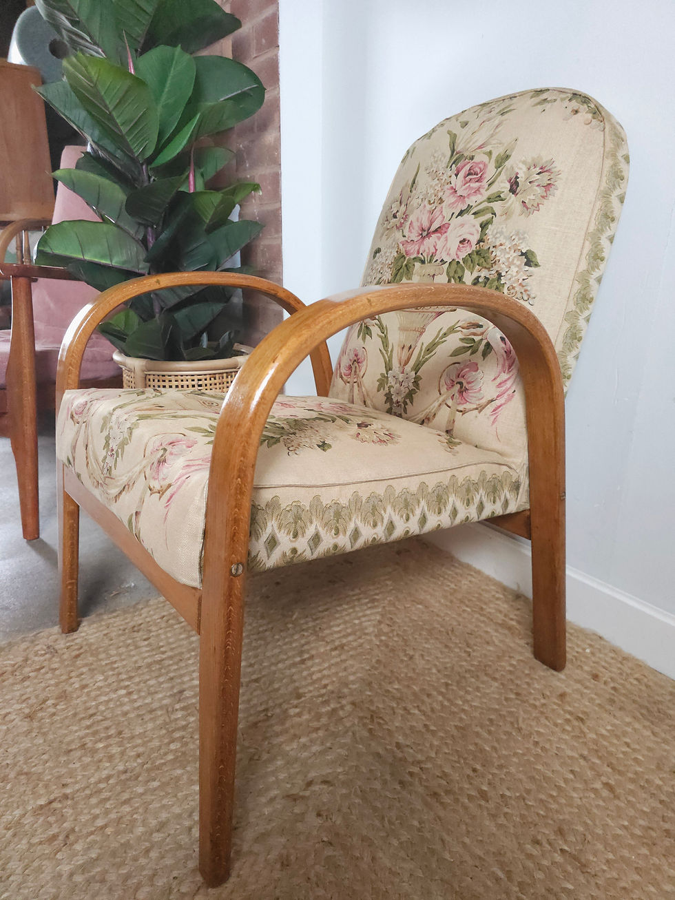 Thumbnail: Art Deco Floral Vintage Armchair