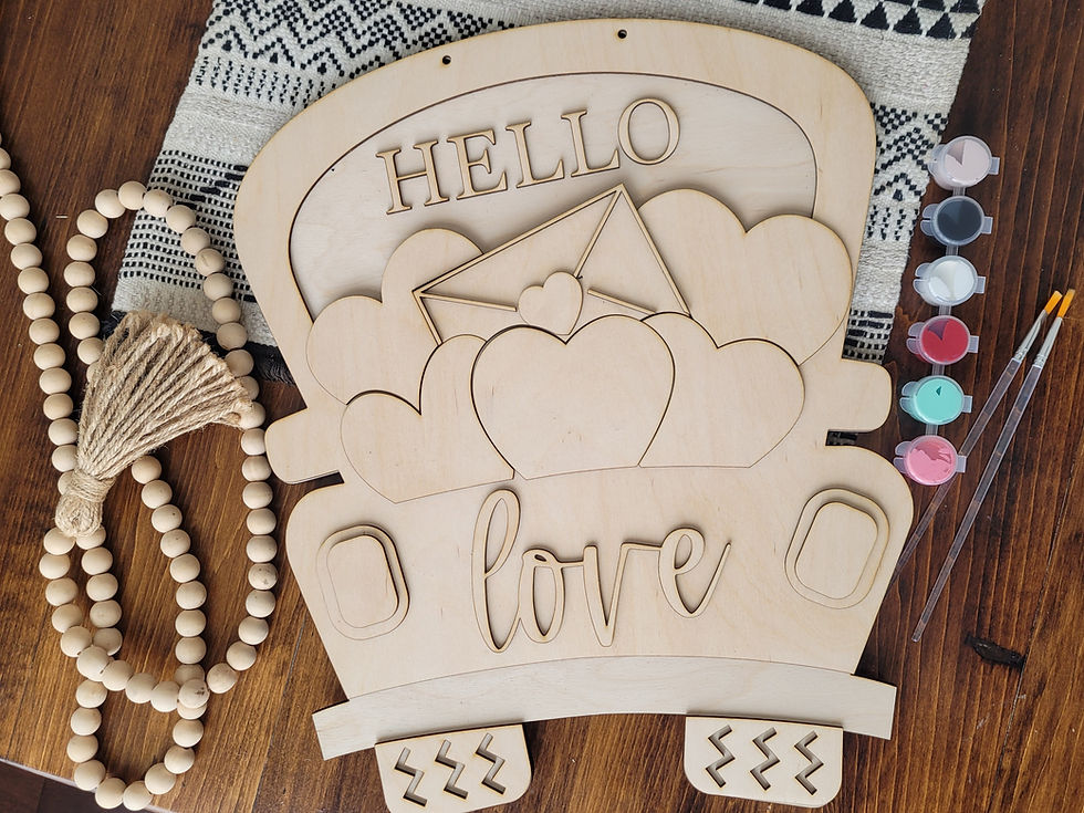 Thumbnail: Hello Love/Family Name Door Hanger