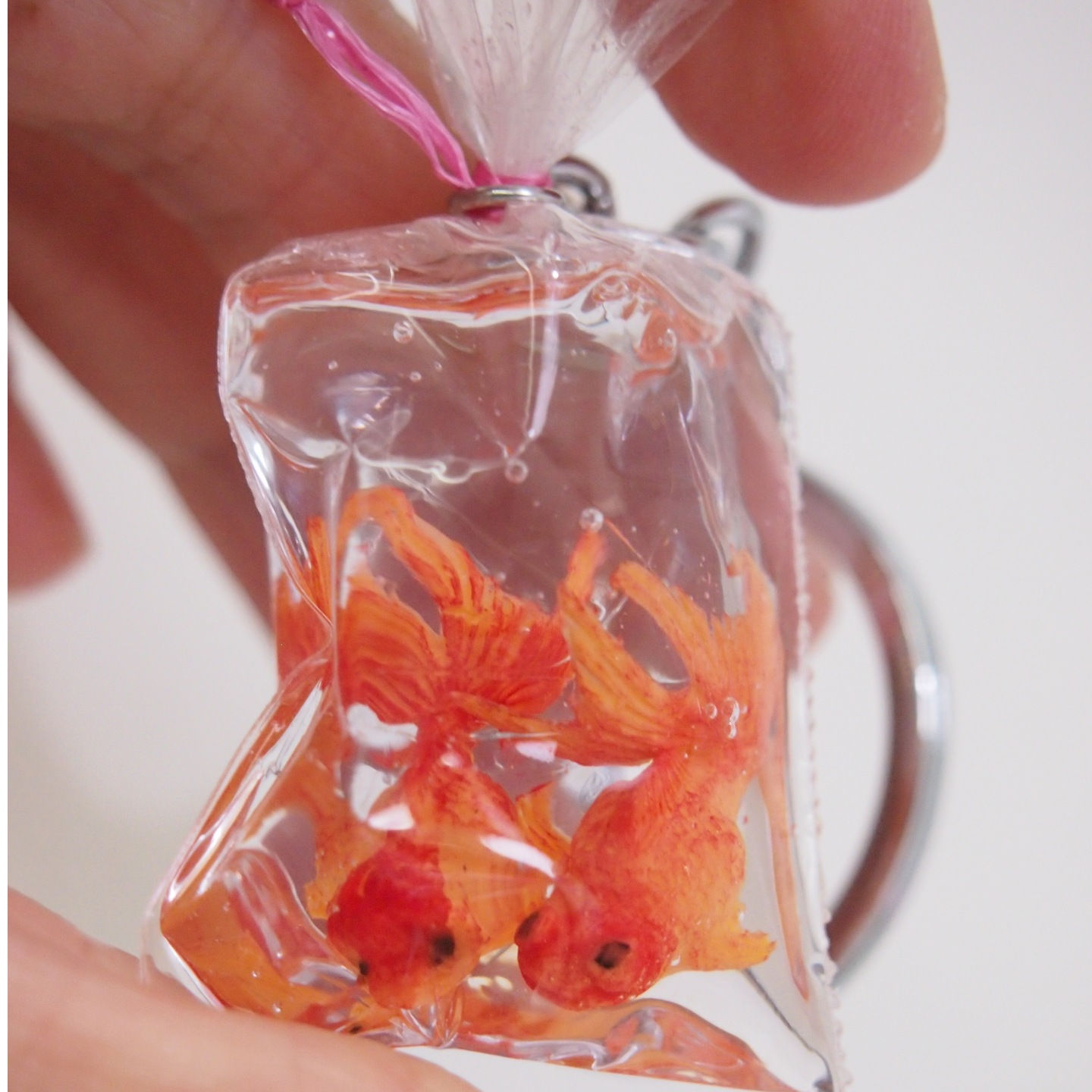 Miniature Fish In Bag KeyRing