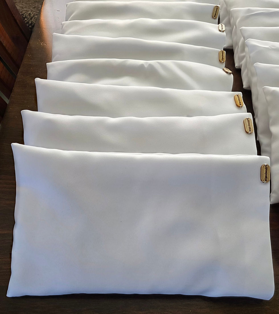 Thumbnail: Handmade Deluxe Satin Buckwheat Hull Yoga Pillow