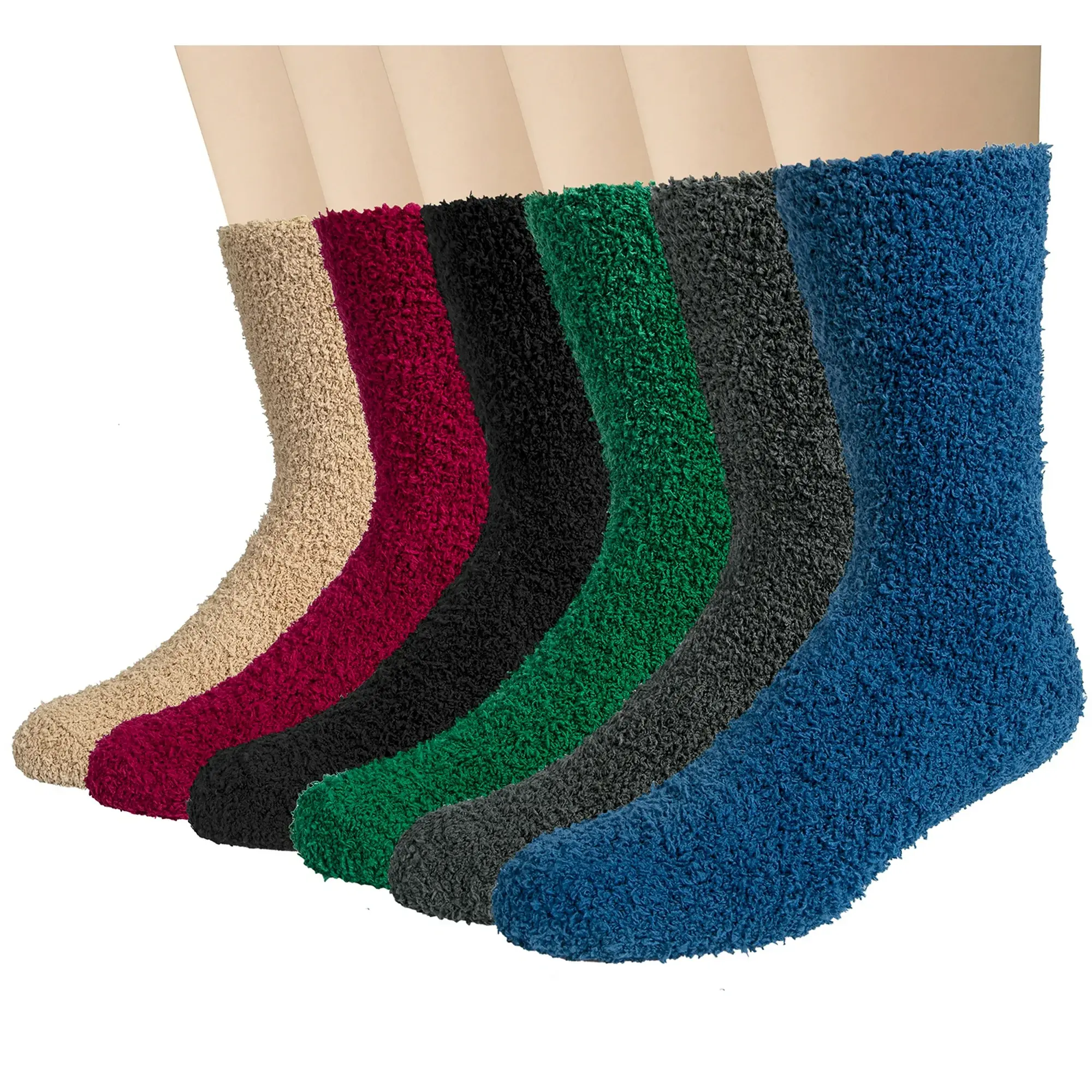Loritta 6 Pairs Mens Fuzzy Sock Fluffy Warm Winter Cozy Socks for Men Si