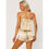 Thumbnail: Satin Lounge Floral Cami Tops with Shorts Pajamas Sleepwear Sets