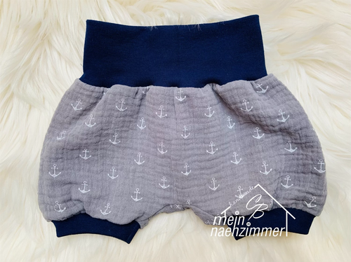 Kurze Pumphose aus Musselin Anker