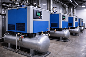 Compressores de ar industriais utilizados em sistemas pressurizados