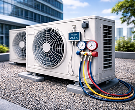 Manutenção de sistema de climatização conforme plano PMOC