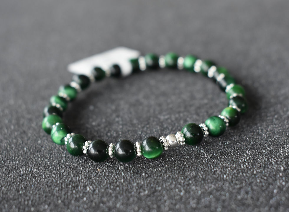 grünes Tigerauge Armband