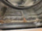 Dirty HVAC coils in a service gallery